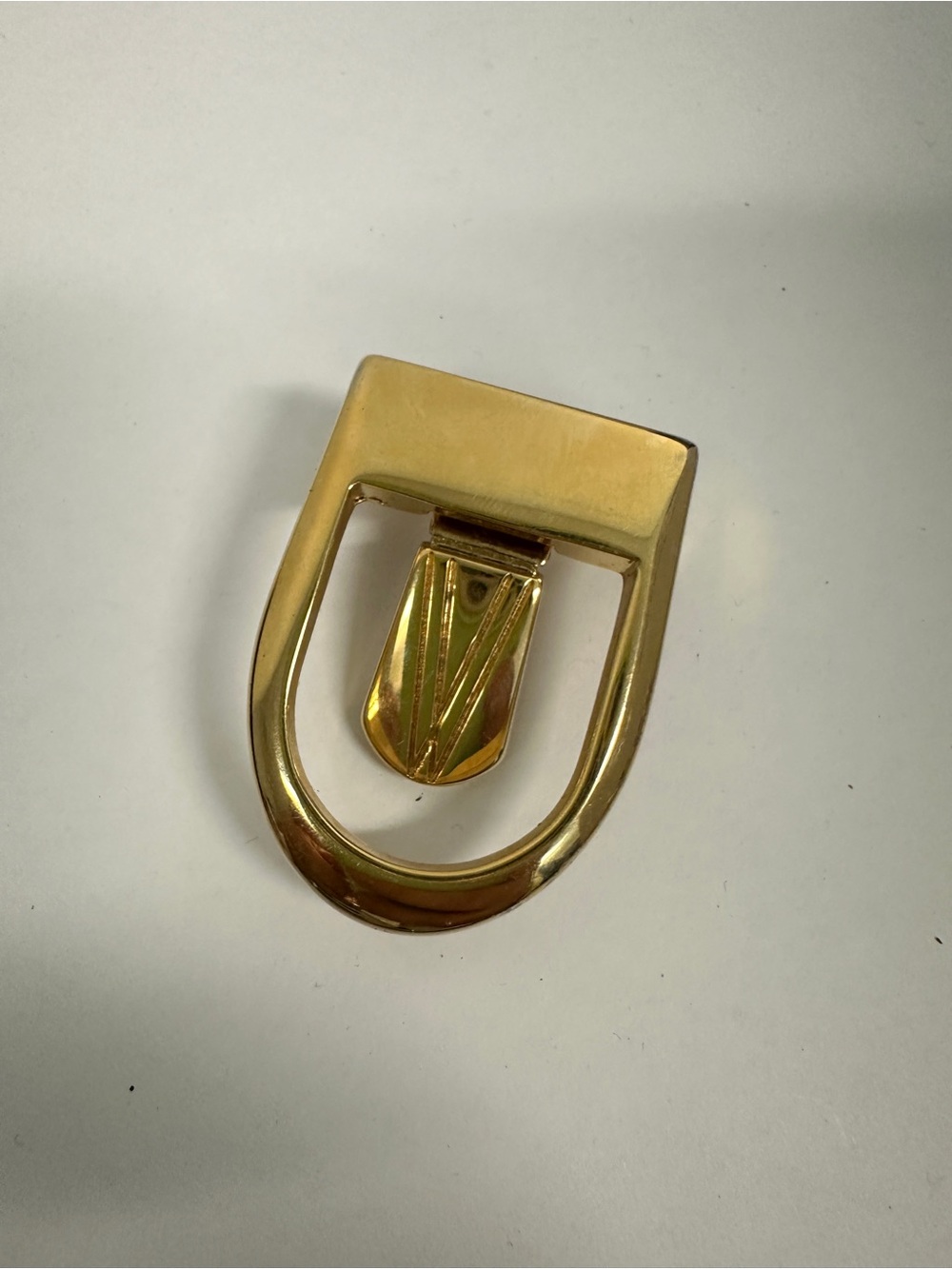 vintage gold-tone designer belt buckle made in italy